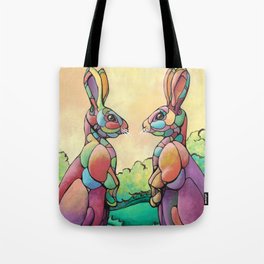 A Pair of Hares Tote Bag
