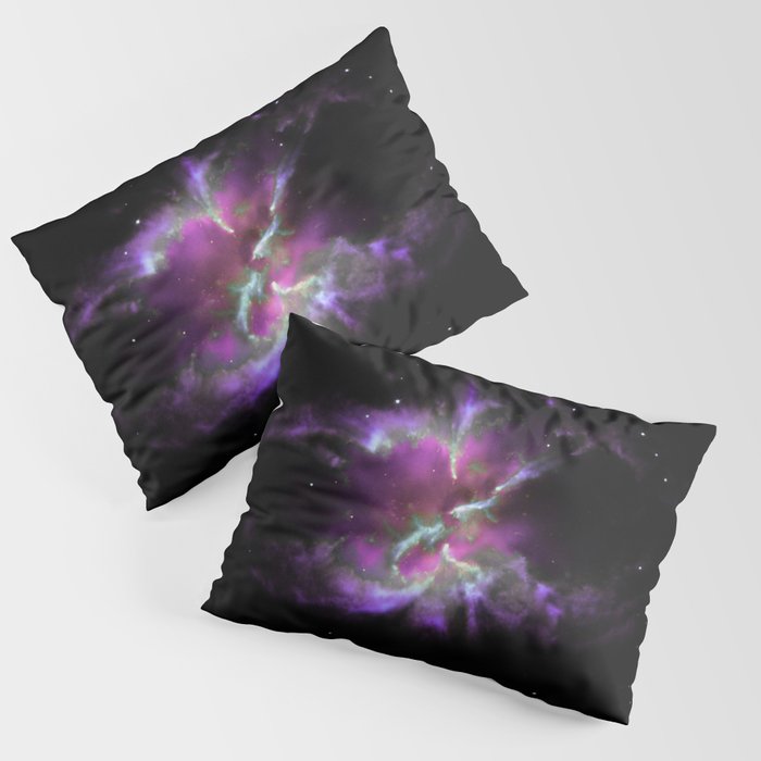 Pink Purple Planetary Nebula Pillow Sham