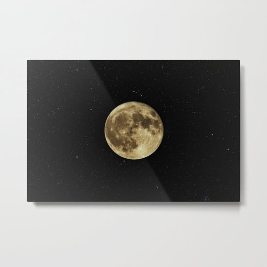Moon and Stars Metal Print