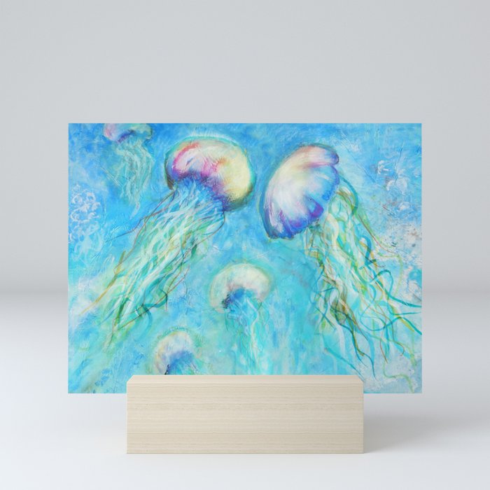 Jellyfish Juggle Mini Art Print