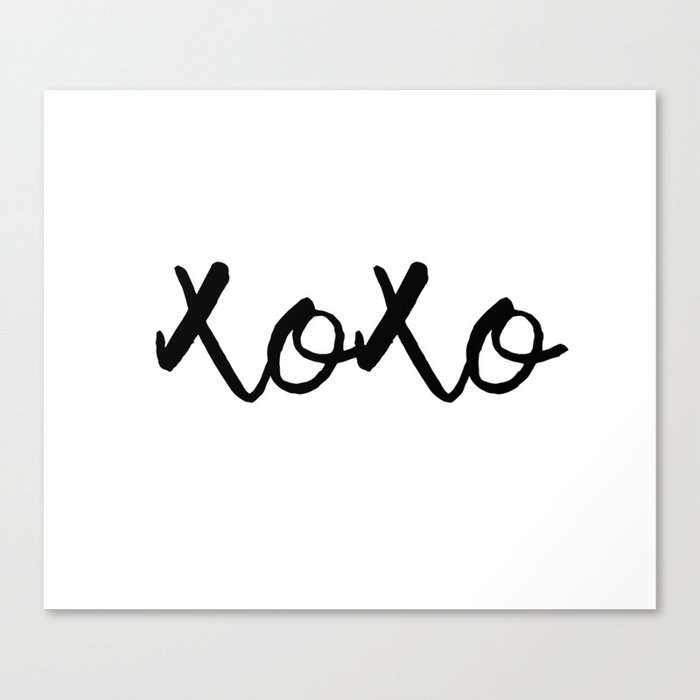 XOXO monochrome Canvas Print
