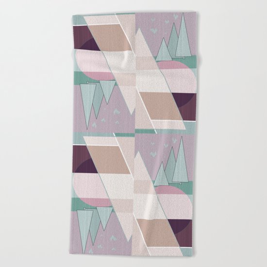 Pastel tone . Abstraction . Beach Towel