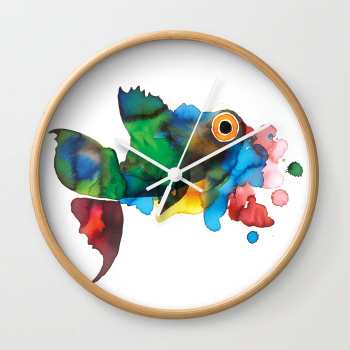 colorful fish Wall Clock