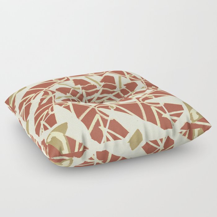 Modern Geometric Collage  Floor Pillow