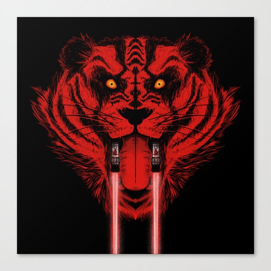 Dark Side Saber-Toothed Tiger Canvas Print