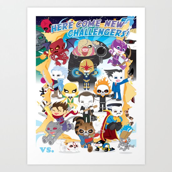 ULTIMATE MARVEL VS CAPCOM 3 ROBOTICS Art Print