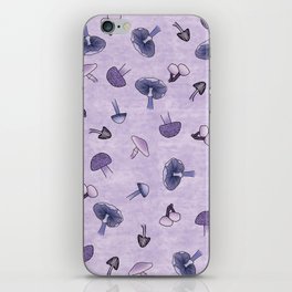 Joyful Purple Mushrooms iPhone Skin