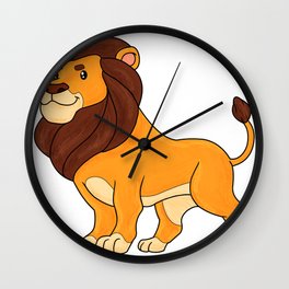 Lion Animal Lover Animal Welfare Gift Wall Clock | Bigcat, Kingofanimals, Graphicdesign, Lion, Kingofbeasts, Kitty, Justice, Power, Safari, Cat 