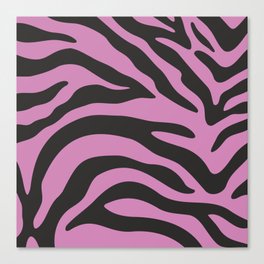 Pink Zebra Coat Print Canvas Print