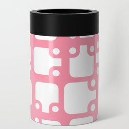 Mid Century Modern Abstract Pattern Pink 2 Can Cooler