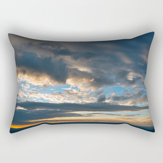 Vibrant Sunrise Cloudscape Rectangular Pillow
