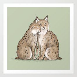 Lynx Love Art Print
