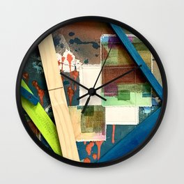 Canvas and Wood Wall Clock