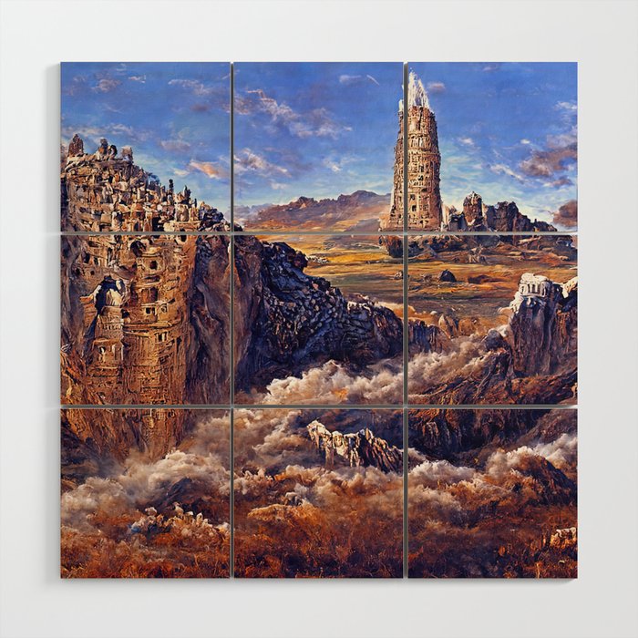 The Valley of Towers Wood Wall Art