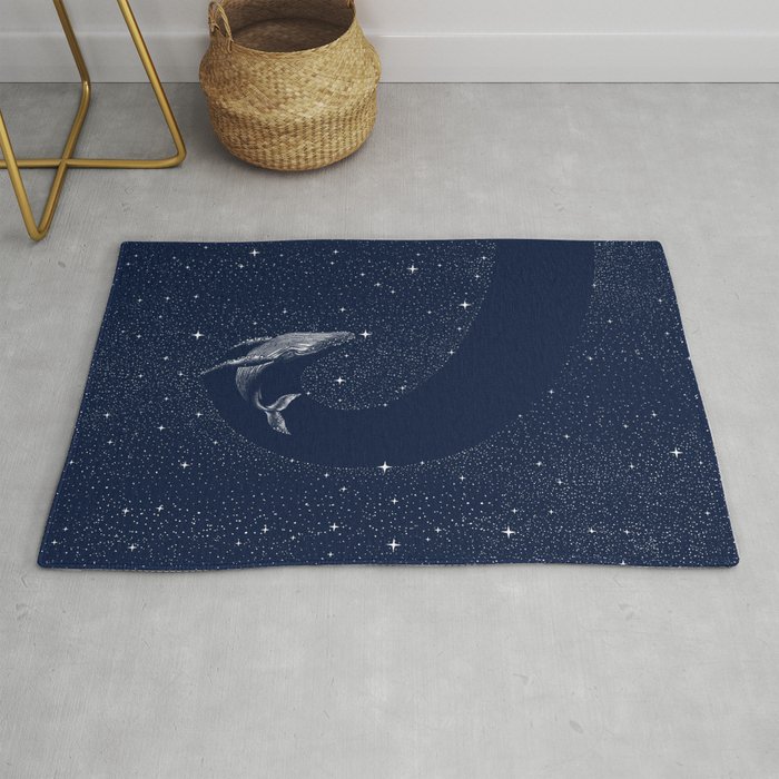 starry whale Rug