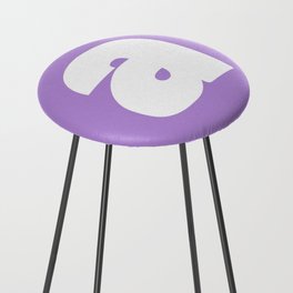 a (White & Lavender Letter) Counter Stool