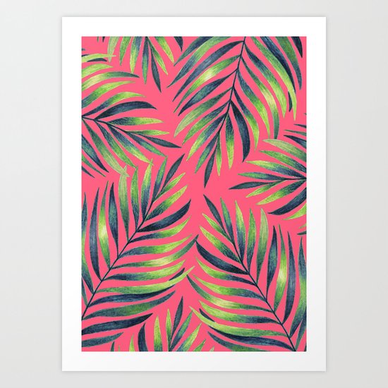 Tropical leaves Art Print