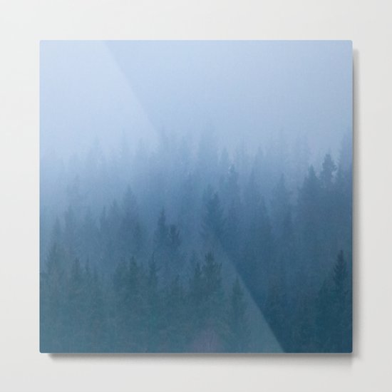 Foggy Forest Metal Print