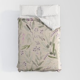 Eucalyptus Pastel Pattern - Blush Comforter