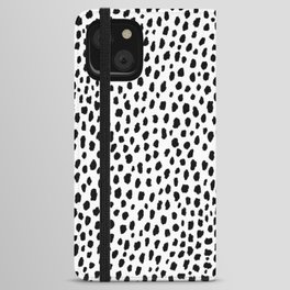 Dalmatian Spots (black/white) iPhone Wallet Case