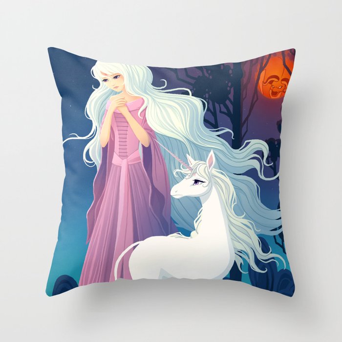 The Last Unicorn Throw Pillow