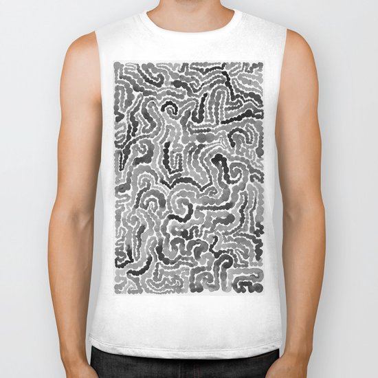 Gray Painting Biker Tank