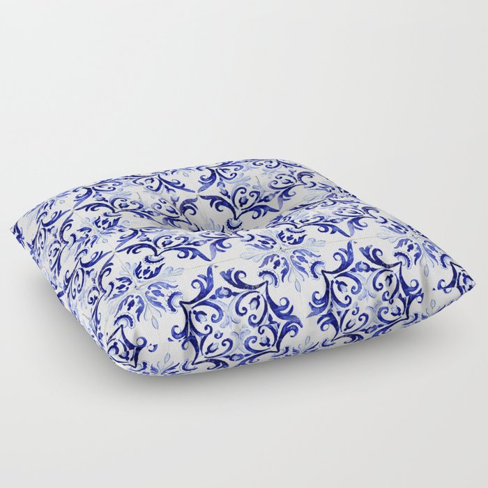 Azulejo V Portuguese Hand Painted Tiles Floor Pillow By Ingz Azulejo V Portuguese Hand Painted Tiles Floor Pillow By Ingz Society6