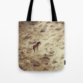 Horse in Santorini Tote Bag