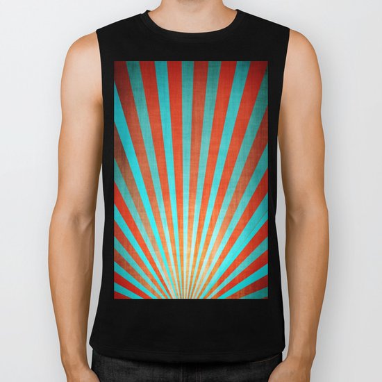 Sun Beams Red Biker Tank