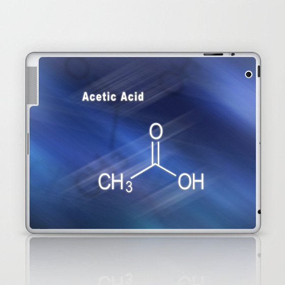 Acetic Acid, Structural chemical formula Laptop & iPad Skin