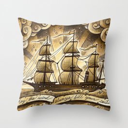 Sailing Winds Throw Pillow