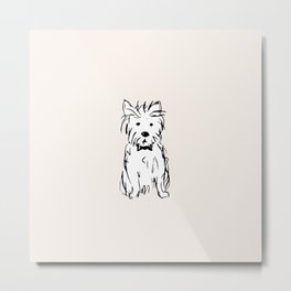 Milo the dog Metal Print | Drawing, Dogart, Animal, Dog, Terrier, Puppy, Yorkshire, Yorkie, Cute, Curated 