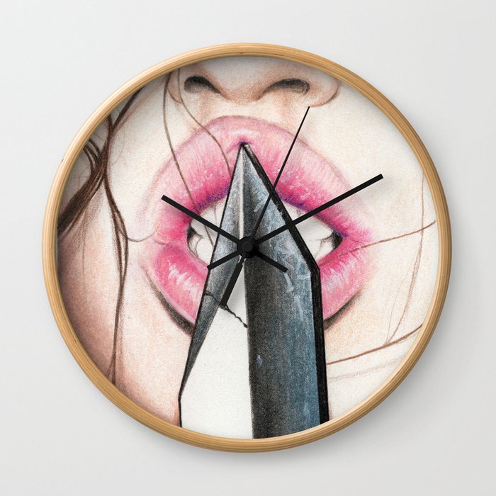 Girl with Edge Wall Clock