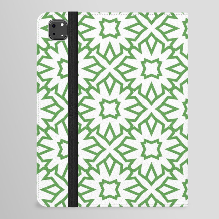 Green and White Minimal Line Art Pattern 5 Pairs DE 2022 Trending Color Golf Course DE5601 iPad Folio Case