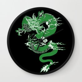 Dragon Green Earth Element Wall Clock