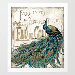 Peacock Jewels Art Print