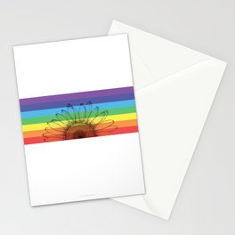 Rainbow Daisy Stationery Card
