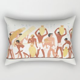 Egyptian Transport of Utensils and Provisions Rectangular Pillow