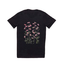 Pink Cosmos Flowers T Shirt