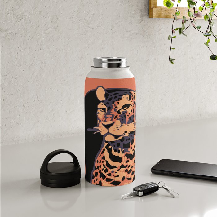 Black panther Brookfield Zoo ad Water Bottle by aapshop