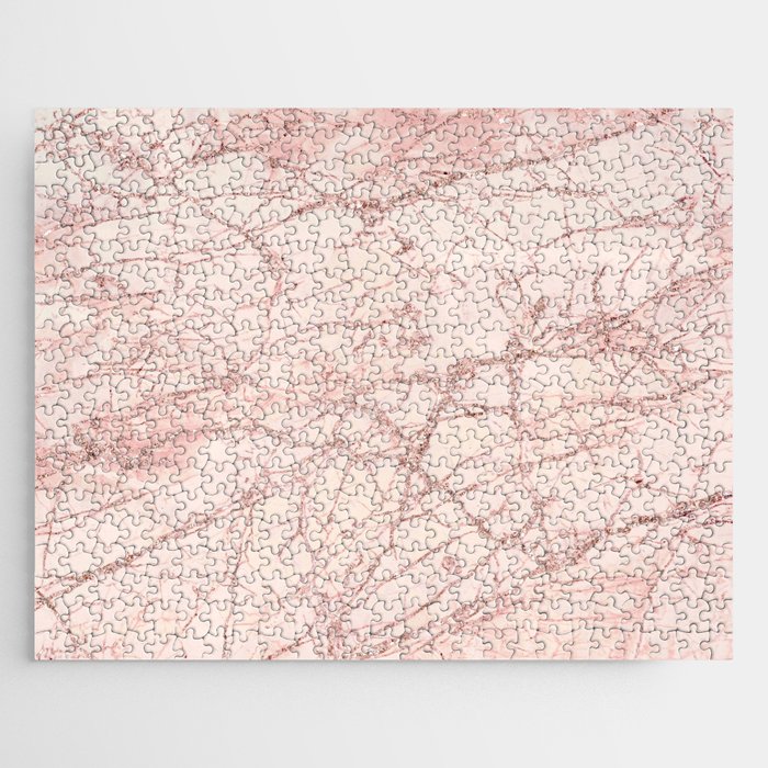 Rose Glitter Line Marble Collection Jigsaw Puzzle