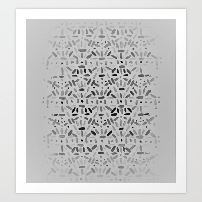 grey pattern design Art Print