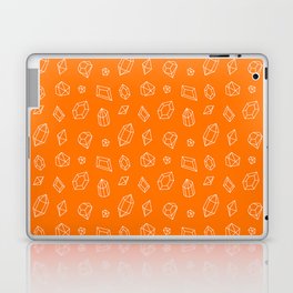 Orange and White Gems Pattern Laptop Skin