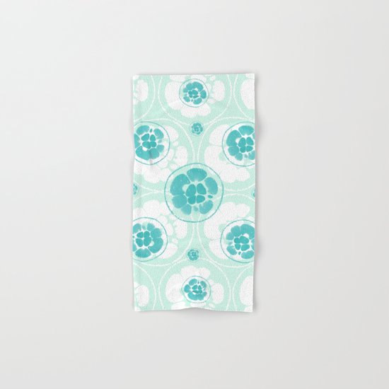 Green Lemon Pattern Hand & Bath Towel