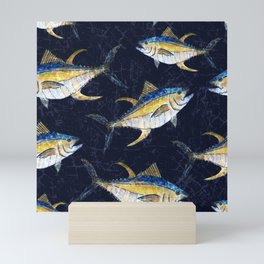 Yellowfin Tuna Pattern Mini Art Print