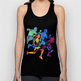 Colored silhouettes runners Tank Top
