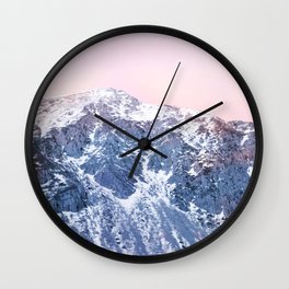 Rose Quarz and Serenity Mountains Wall Clock