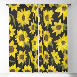 Sunflowers Acrylic on Charcoal Blackout Curtain