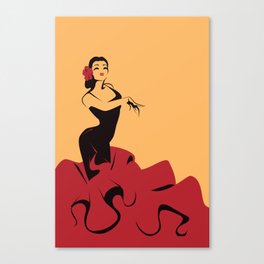 Flamenco Flame Canvas Print