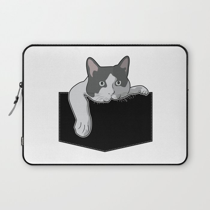 CAT IN THE POCKET Laptop Sleeve